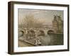 Pont royal et Pavillon de Flore, à Paris-Camille Pissarro-Framed Giclee Print