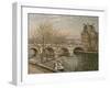 Pont royal et Pavillon de Flore, à Paris-Camille Pissarro-Framed Giclee Print