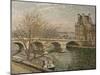 Pont royal et Pavillon de Flore, à Paris-Camille Pissarro-Mounted Giclee Print