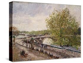 Pont Royal, Grey Weather, Afternoon, Spring, 1903-Camille Pissarro-Stretched Canvas