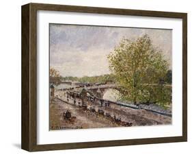 Pont Royal, Grey Weather, Afternoon, Spring, 1903-Camille Pissarro-Framed Giclee Print