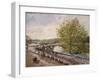 Pont Royal, Grey Weather, Afternoon, Spring, 1903-Camille Pissarro-Framed Giclee Print