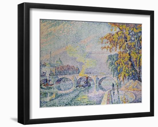 Pont Royal in Autumn, Paris, 1920-Paul Signac-Framed Giclee Print