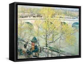 Pont Royal, Paris, 1897-Childe Hassam-Framed Stretched Canvas
