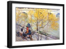 Pont Royal, Paris-Childe Hassam-Framed Art Print