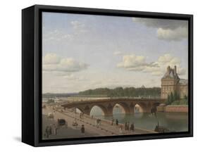 Pont Royal seen from Quai Voltaire, 1812-Christoffer-wilhelm Eckersberg-Framed Stretched Canvas