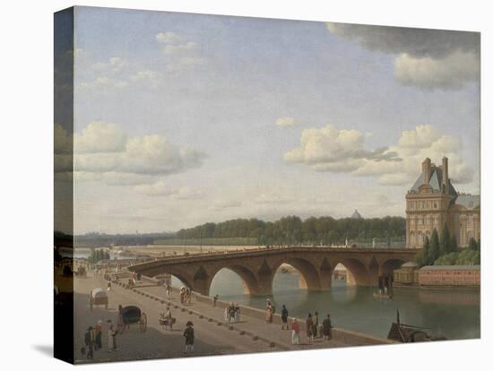 Pont Royal seen from Quai Voltaire, 1812-Christoffer-wilhelm Eckersberg-Stretched Canvas