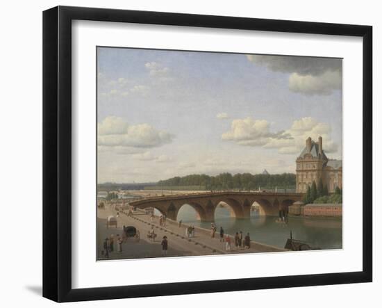 Pont Royal seen from Quai Voltaire, 1812-Christoffer-wilhelm Eckersberg-Framed Giclee Print
