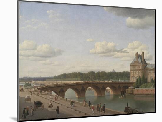 Pont Royal seen from Quai Voltaire, 1812-Christoffer-wilhelm Eckersberg-Mounted Giclee Print