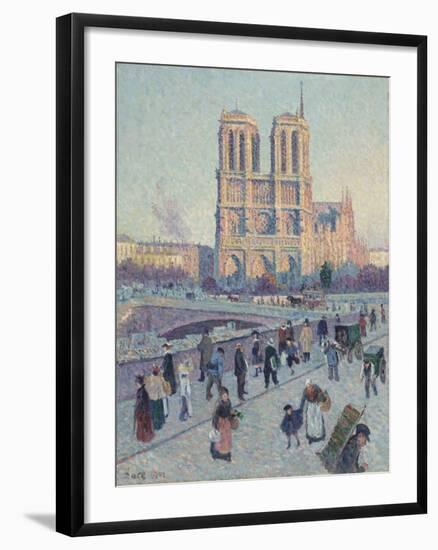 Pont Saint-Michel and Notre-Dame de Paris, 1901-null-Framed Giclee Print