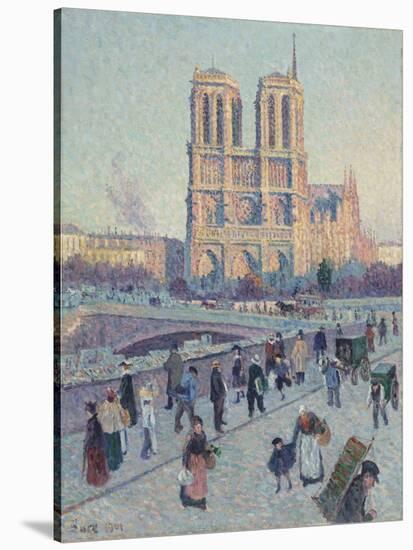 Pont Saint-Michel and Notre-Dame de Paris, 1901-null-Stretched Canvas