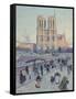 Pont Saint-Michel and Notre-Dame de Paris, 1901-null-Framed Stretched Canvas