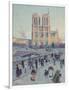 Pont Saint-Michel and Notre-Dame de Paris, 1901-null-Framed Premium Giclee Print