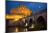 Pont Sant' Angelo and Castel Sant' Angelo at Dusk, Rome, Lazio, Italy, Europe-Ben Pipe-Mounted Photographic Print