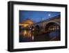 Pont Sant' Angelo and Castel Sant' Angelo at Dusk, Rome, Lazio, Italy, Europe-Ben Pipe-Framed Photographic Print