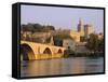 Pont St. Benezet Bridge and Papal Palace, Avignon, Provence, France, Europe-John Miller-Framed Stretched Canvas