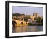 Pont St. Benezet Bridge and Papal Palace, Avignon, Provence, France, Europe-John Miller-Framed Photographic Print