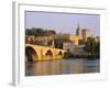 Pont St. Benezet Bridge and Papal Palace, Avignon, Provence, France, Europe-John Miller-Framed Photographic Print