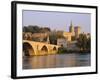 Pont St. Benezet Bridge and Papal Palace, Avignon, Provence, France, Europe-John Miller-Framed Photographic Print