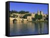 Pont St. Benezet Bridge Over the Rhone River, Avignon, Vaucluse, Provence, France-Gavin Hellier-Framed Stretched Canvas