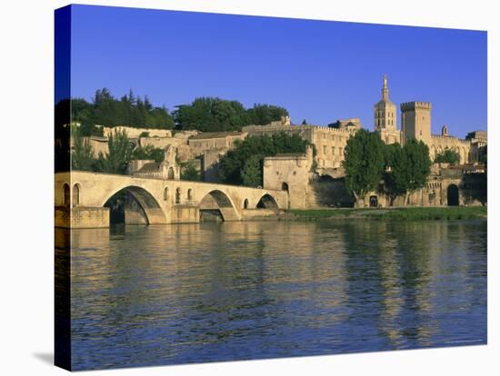 Pont St. Benezet Bridge Over the Rhone River, Avignon, Vaucluse, Provence, France-Gavin Hellier-Stretched Canvas