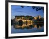 Pont St. Benezet over the River Rhone, and Palais Des Papes, UNESCO World Heritage Site, Avignon, P-Stuart Black-Framed Photographic Print
