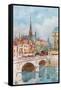 Pont St Michel and Ste Chapelle, Paris-Herbert Menzies Marshall-Framed Stretched Canvas