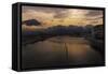 Pont Tournant Sunset-Sebastien Lory-Framed Stretched Canvas