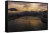 Pont Tournant Sunset-Sebastien Lory-Framed Stretched Canvas