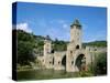 Pont Valentre and Lot River, Cahors, Lot Region, France-null-Stretched Canvas
