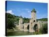 Pont Valentre and Lot River, Cahors, Lot Region, France-null-Stretched Canvas