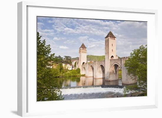 Pont Valentre in the City of Cahors, Lot, France, Europe-Julian Elliott-Framed Photographic Print