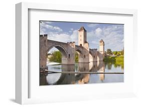 Pont Valentre in the City of Cahors, Lot, France, Europe-Julian Elliott-Framed Photographic Print