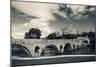 Pont Vieux Bridge with Cathedrale Saint-Nazaire in the Background, Beziers, Herault-null-Mounted Photographic Print