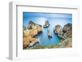 Ponta da Piedade, Lagos, Algarve, Portugal. Iconic cliffs of Praia de Piedade.-Marco Bottigelli-Framed Photographic Print