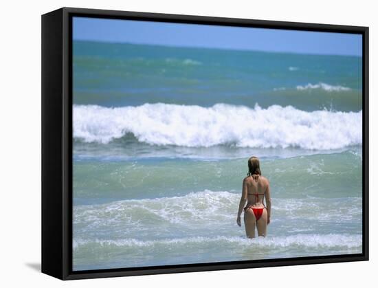 Ponta Negra Beach, Natal, Rio Grande Do Norte State, Brazil, South America-Sergio Pitamitz-Framed Stretched Canvas