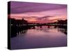 Ponte Alla Carraia and River Arno at Dusk, Florence, Tuscany, Italy, Europe-Patrick Dieudonne-Stretched Canvas