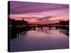 Ponte Alla Carraia and River Arno at Dusk, Florence, Tuscany, Italy, Europe-Patrick Dieudonne-Stretched Canvas