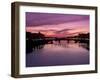 Ponte Alla Carraia and River Arno at Dusk, Florence, Tuscany, Italy, Europe-Patrick Dieudonne-Framed Photographic Print