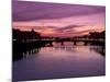 Ponte Alla Carraia and River Arno at Dusk, Florence, Tuscany, Italy, Europe-Patrick Dieudonne-Mounted Photographic Print