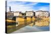 Ponte Alle Grazie over the River Arno, Florence (Firenze), Tuscany, Italy, Europe-Nico Tondini-Stretched Canvas