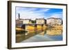 Ponte Alle Grazie over the River Arno, Florence (Firenze), Tuscany, Italy, Europe-Nico Tondini-Framed Photographic Print