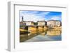 Ponte Alle Grazie over the River Arno, Florence (Firenze), Tuscany, Italy, Europe-Nico Tondini-Framed Photographic Print