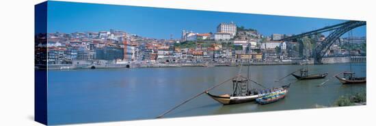 Ponte De Dom Luis I and Douro River Porto Portugal-null-Stretched Canvas