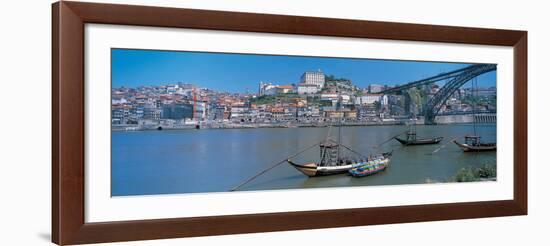 Ponte De Dom Luis I and Douro River Porto Portugal-null-Framed Photographic Print