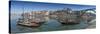 Ponte de Dom Luis I and Port Carrying Barcos, Porto, Portugal-Alan Copson-Stretched Canvas