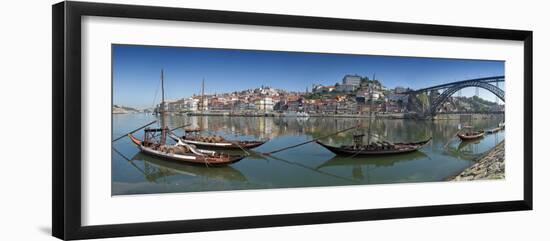 Ponte de Dom Luis I and Port Carrying Barcos, Porto, Portugal-Alan Copson-Framed Photographic Print