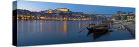 Ponte de Dom Luis I and Port Carrying Barcos, Porto, Portugal-Alan Copson-Stretched Canvas