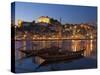 Ponte de Dom Luis I and Port Carrying Barcos, Porto, Portugal-Alan Copson-Stretched Canvas