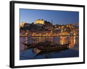 Ponte de Dom Luis I and Port Carrying Barcos, Porto, Portugal-Alan Copson-Framed Photographic Print